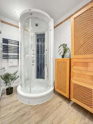 Ein Badezimmer in der Unterkunft Design-Apartment mit Meerblick