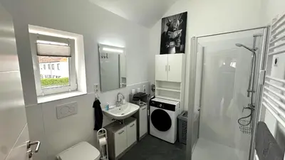 Ein Badezimmer in der Unterkunft Loft9 Architektenwohnung mit Dachterrasse Zentral