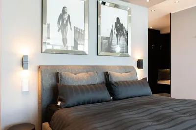 Ein Bett oder Betten in einem Zimmer der Unterkunft Ferienwohnung Hang Loose Scharbeutz