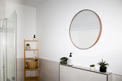 Ein Badezimmer in der Unterkunft Flussblick am Töpferberg 2