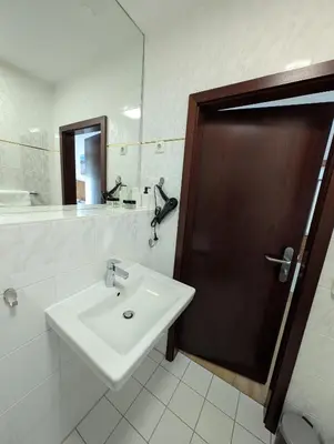 Ein Badezimmer in der Unterkunft Turmhotel Scharbeutz