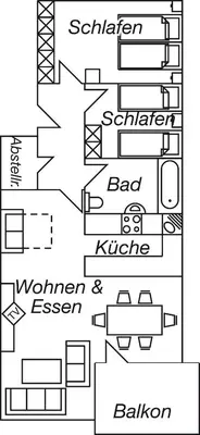 Grundriss der Unterkunft Objekt-Nr 11 - Priwall - Pötenitzer Weg