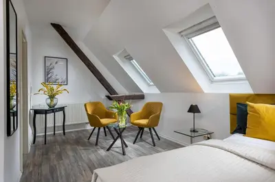 Ein Bett oder Betten in einem Zimmer der Unterkunft Golfpark Ostsee Apartments