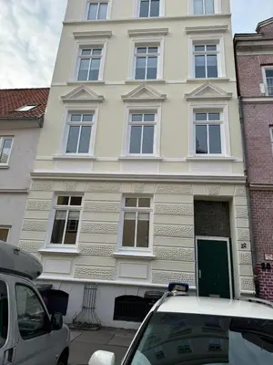 Das Gebäude in dem sich die Ferienwohnung befindet