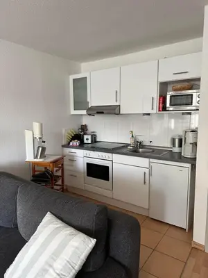 Küche/Küchenzeile in der Unterkunft Ferienwohnung Timmdema