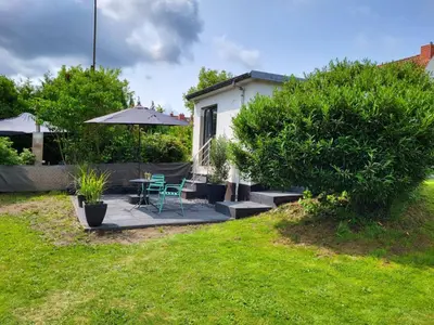 Ein Garten an der Unterkunft Apartment Hafenkoje - Travemünde
