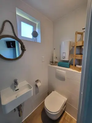 Ein Badezimmer in der Unterkunft Apartment Hafenkoje - Travemünde