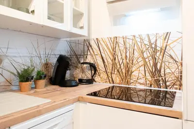 Küche/Küchenzeile in der Unterkunft Ferienwohnung Die Hanse 14 Scharbeutz