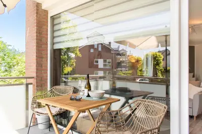 Ein Balkon oder eine Terrasse in der Unterkunft Ferienwohnung Die Hanse 14 Scharbeutz