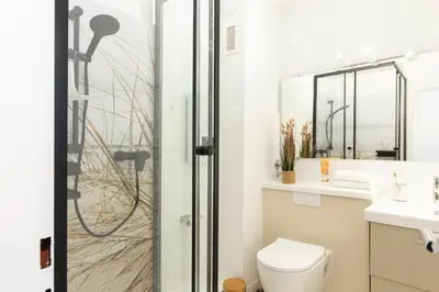 Ein Badezimmer in der Unterkunft Ferienwohnung Die Hanse 14 Scharbeutz