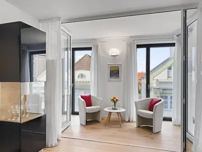 Ein Sitzbereich in der Unterkunft Objekt-Nr 132 - Hafen - Kurgartenstraße