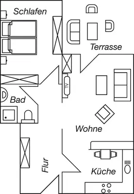 Grundriss der Unterkunft Objekt-Nr 162 - Ort - Mühlenberg