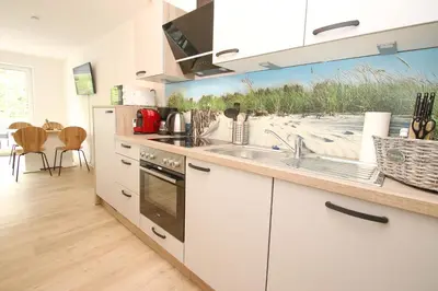 Küche/Küchenzeile in der Unterkunft Haus Aaron Fehlingstraße, Fewo 224