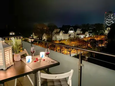 Ein Balkon oder eine Terrasse in der Unterkunft Kaiserallee, Fewo 139