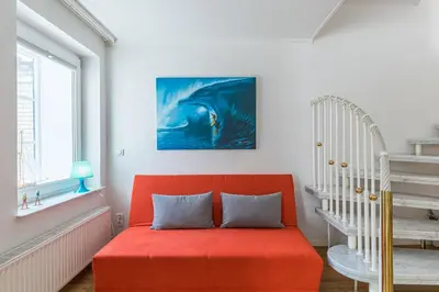 Ein Bett oder Betten in einem Zimmer der Unterkunft Kurgartenstraße, Ferienhaus 158