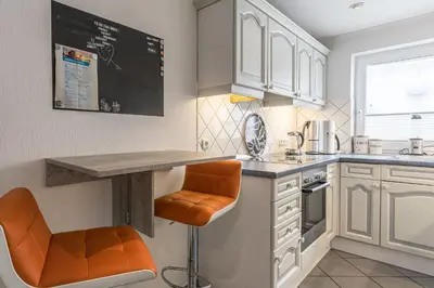 Küche/Küchenzeile in der Unterkunft Kurgartenstraße, Ferienhaus 158