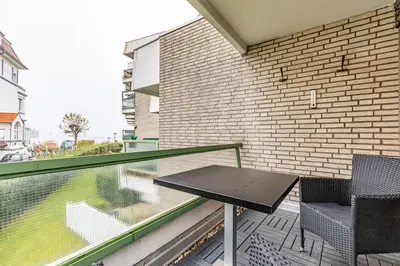 Ein Balkon oder eine Terrasse in der Unterkunft Kaiserallee, Fewo 217