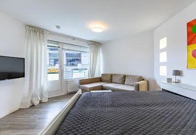 Ein Bett oder Betten in einem Zimmer der Unterkunft Kaiserallee, Fewo 194