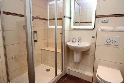 Ein Badezimmer in der Unterkunft Kaiserallee, Fewo 190