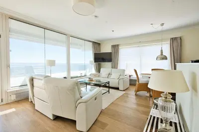 Ein Sitzbereich in der Unterkunft Trelleborgallee, Fewo 125