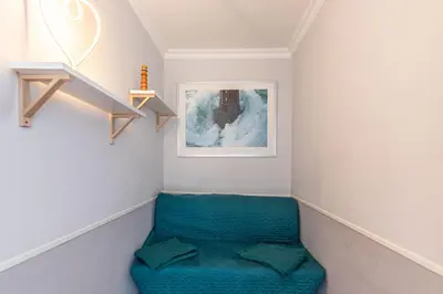 Ein Sitzbereich in der Unterkunft Trelleborgallee, Fewo 184