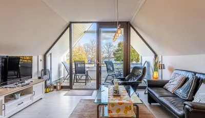Ein Sitzbereich in der Unterkunft Villa Miramare, Fewo 213