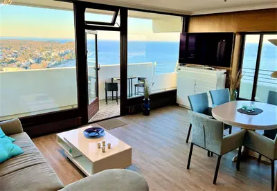 Ein allgemeiner Meerblick oder ein Meerblick von der Ferienwohnung aus