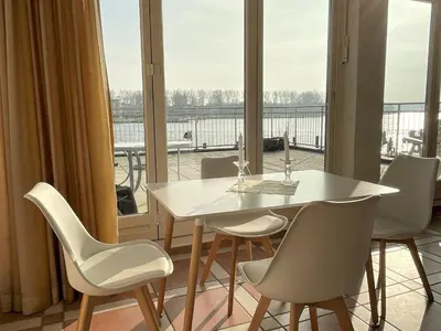 Blick auf einen Fluss in der Nähe der Ferienwohnung