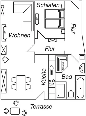 Grundriss der Unterkunft Objekt-Nr 243 - Ort - Lindwurmstraße