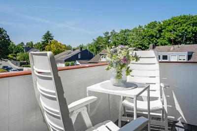 Ein Balkon oder eine Terrasse in der Unterkunft Seemööv