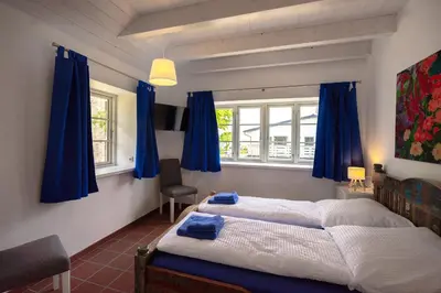 Ein Bett oder Betten in einem Zimmer der Unterkunft Landhaus-Marwede App7