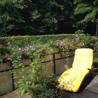 Ein Garten an der Unterkunft Ferienwohnung Seepferdchen