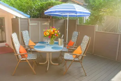 Ein Patio oder anderer Außenbereich in der Unterkunft Ferienhaus Priwall
