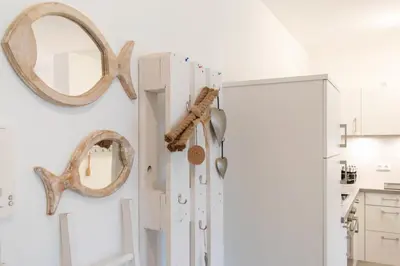 Küche/Küchenzeile in der Unterkunft Ferienwohnung Boje 1 - Timmendorfer Strand