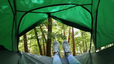 Grundriss der Unterkunft Baumzelt mitten im Wald bis 180kg