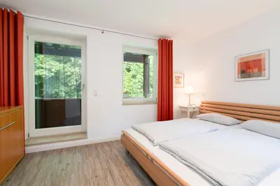Ein Bett oder Betten in einem Zimmer der Unterkunft Ferienwohnung 
