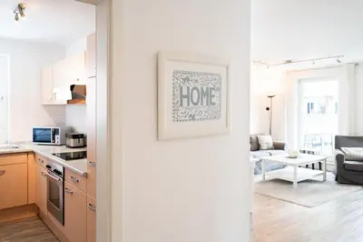 Küche/Küchenzeile in der Unterkunft Ferienwohnung 