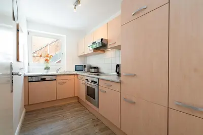Küche/Küchenzeile in der Unterkunft Ferienwohnung 