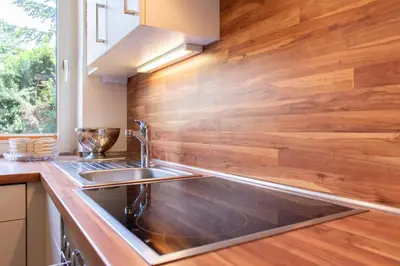 Küche/Küchenzeile in der Unterkunft Ferienwohnung Sunrise 54° - Timmendorfer Strand