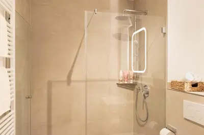 Ein Badezimmer in der Unterkunft Ferienwohnung Villa Heidenreich Nr. 1 - Scharbeutz