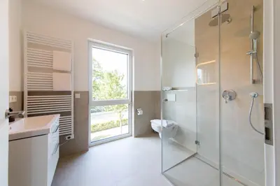 Ein Badezimmer in der Unterkunft Ferienwohnung Villa Heidenreich Nr.3 - Scharbeutz