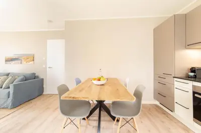 Küche/Küchenzeile in der Unterkunft Ferienwohnung Villa Heidenreich Nr.2 - Scharbeutz