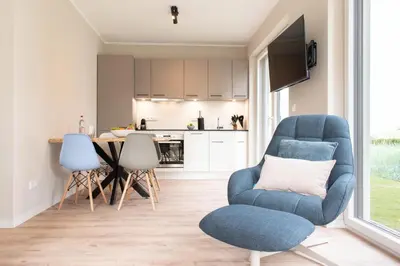 Küche/Küchenzeile in der Unterkunft Ferienwohnung Villa Heidenreich Nr.2 - Scharbeutz