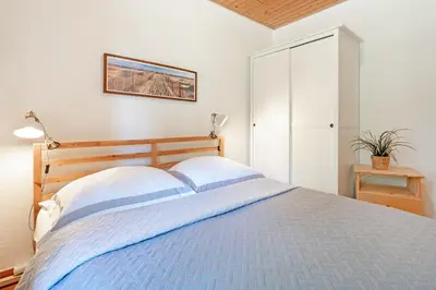 Ein Bett oder Betten in einem Zimmer der Unterkunft Ferienparadies Seeweg 13