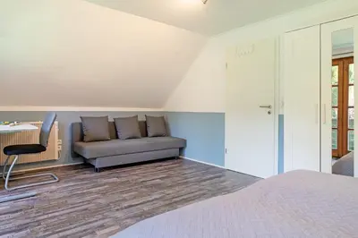 Ein Sitzbereich in der Unterkunft Ferienparadies Seeweg 2