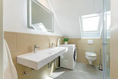 Ein Badezimmer in der Unterkunft Ferienparadies Seeweg 2