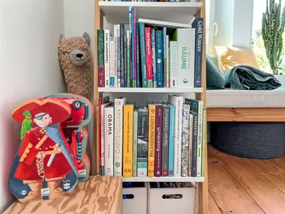 Die Bibliothek im Ferienhaus