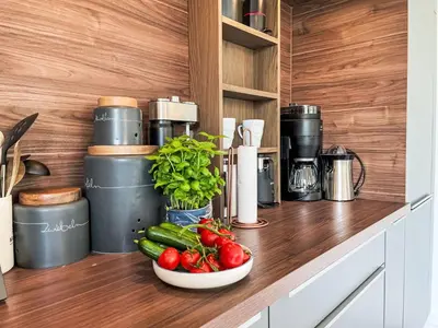 Küche/Küchenzeile in der Unterkunft Holiday Home Meerhaus by Interhome