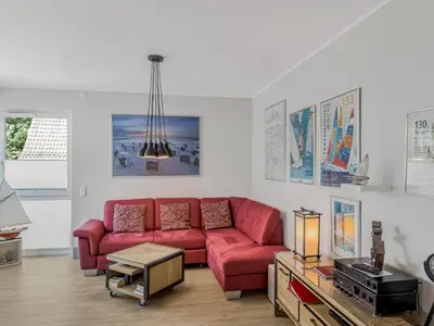 Ein Sitzbereich in der Unterkunft Objekt-Nr 65 - Priwall - Mecklenburger Landstraße
