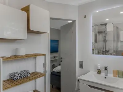 Ein Badezimmer in der Unterkunft Objekt-Nr 236 - Priwall - Sanddornweg